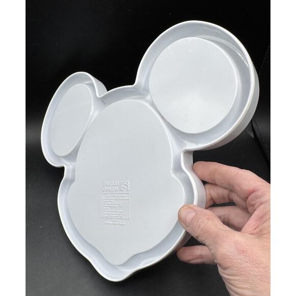 Disney Mickey Mouse Head Shaped Divided Dish Selandia Designs Melamine 11.5" -D3 - Picture 5 of 10